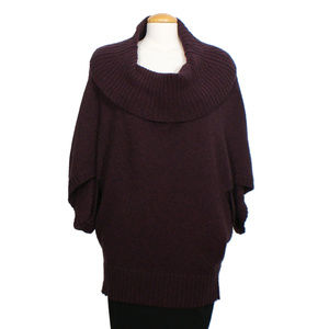 Purple Merino Wool Camel Cocoon Sweater XL